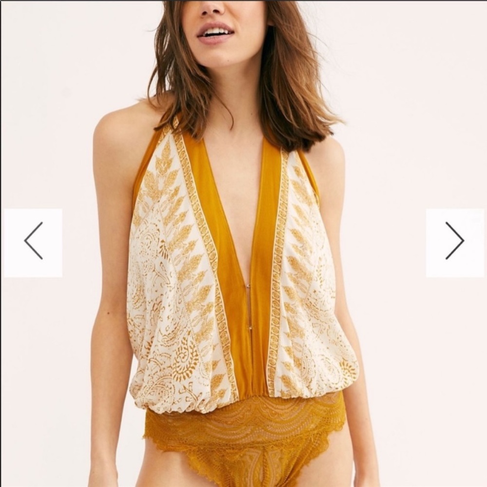 Free People Borderlines Bodysuit